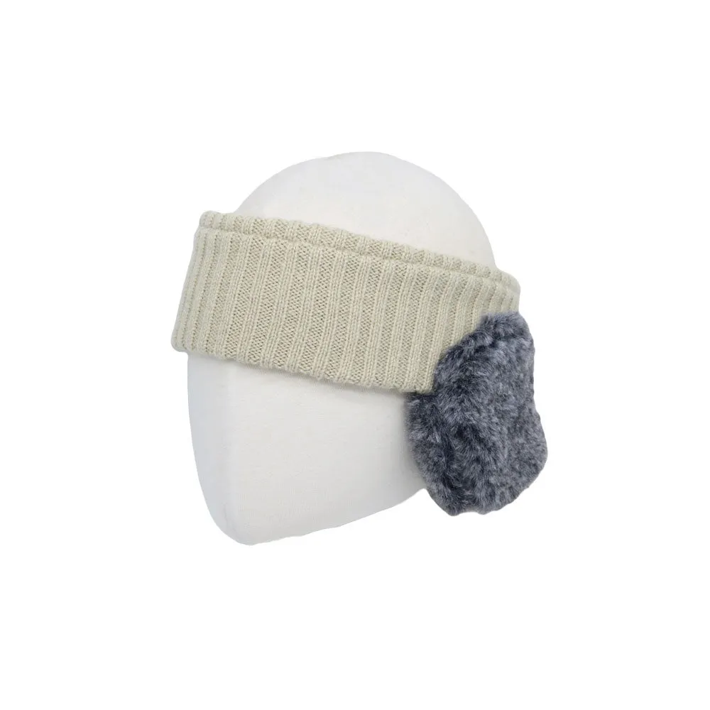 Winter Ear Warmer Sun Visor Ribbed Knitted Hat Headband Earflap Cap JDY1486