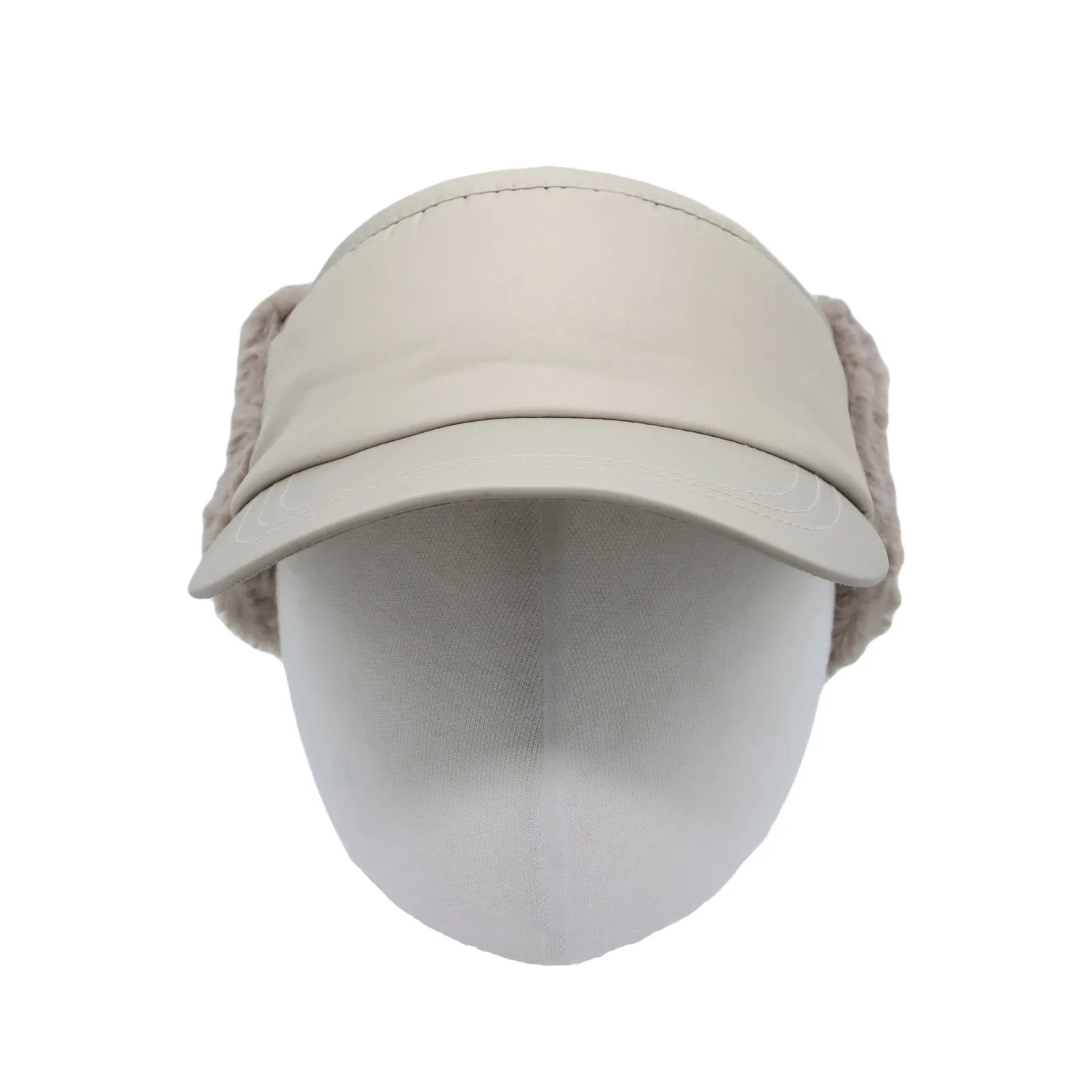 Winter Polyester Visor Warm Earflap Hat Outdoor Cap SLV1301