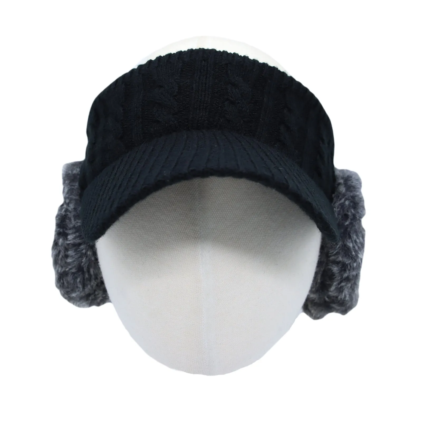 Winter Warm Acrylic Visor Earflap Hat Windproof Cap JDV1300