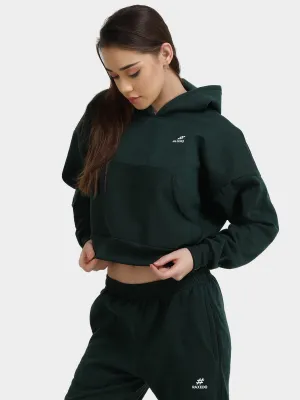 Women Fleece Crop Hoodie