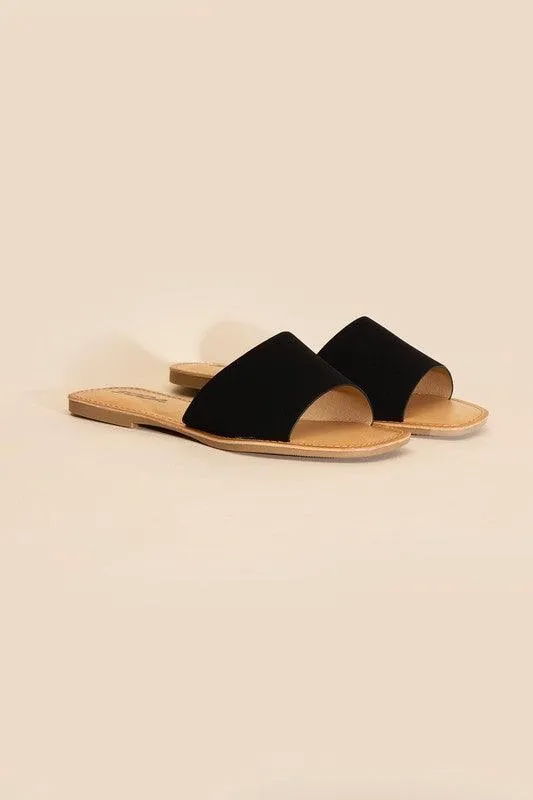 Womens Airway Flat Slides Shoes