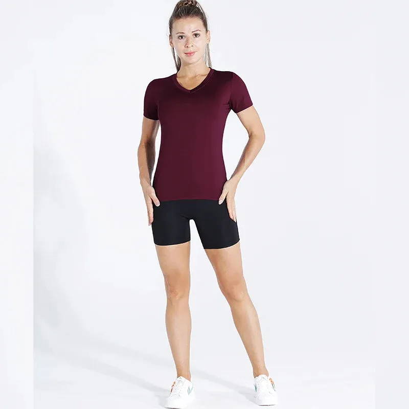 Women's Compression Workout Athletic Running Shirt