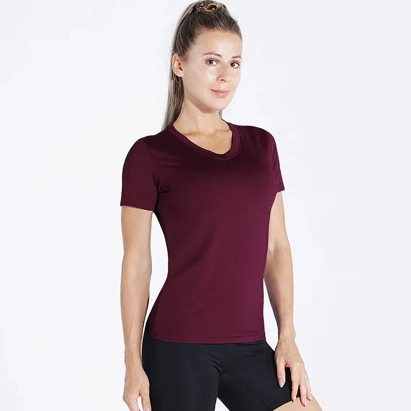 Women's Compression Workout Athletic Running Shirt