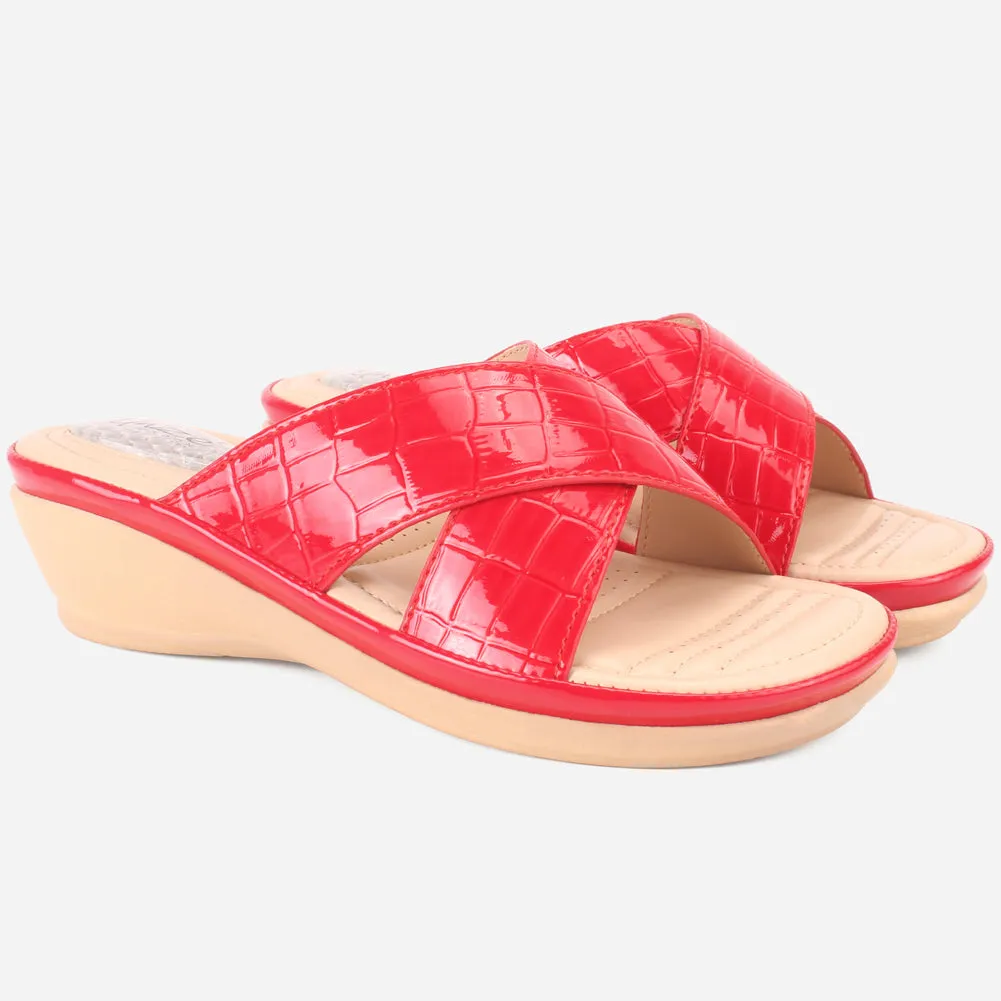 Womens "JOSEPHINE" Comfy Summer Wedge Slippers