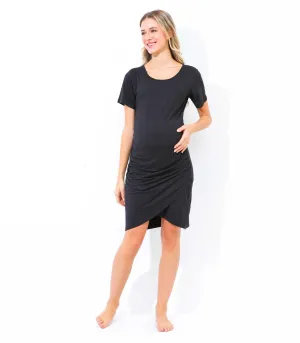 Wrap Maternity T-Shirt Dress