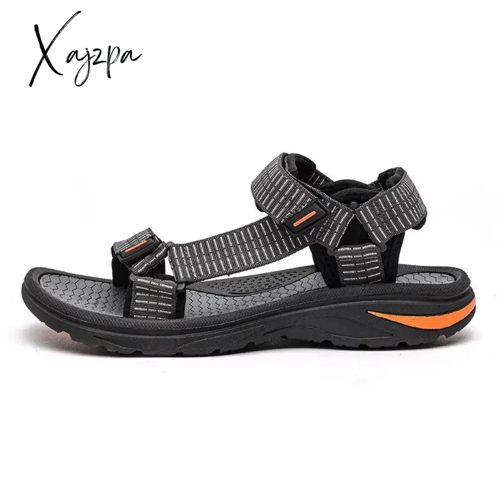 Xajzpa - High Quality Men Sandals Fashion Design Breathable Casual Shoes Light Men Soft Bottom Outdoor Comfortable Beach Roman Sandals