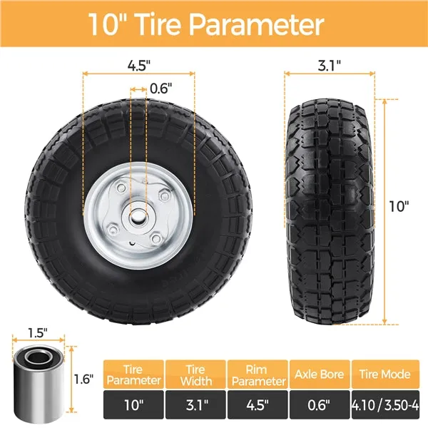 Yaheetech 10in Solid Wheelbarrow Tires