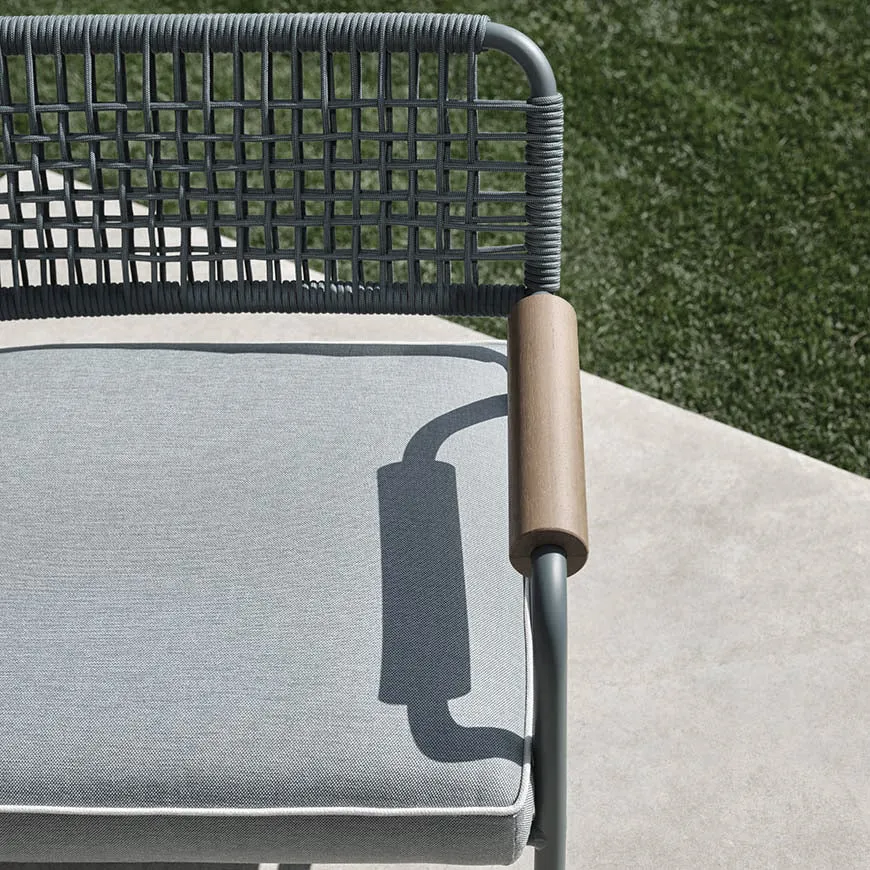 Zoe wood Outdoor Armchair