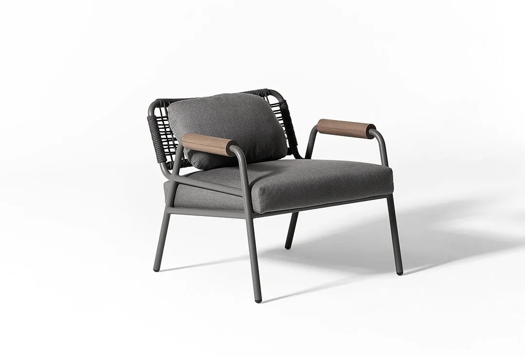 Zoe wood Outdoor Armchair